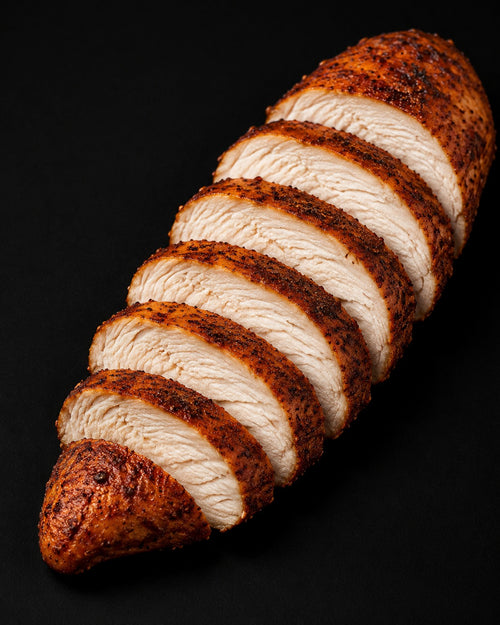 Ayam Panggang Cajun — roasted chicken breast, sliced